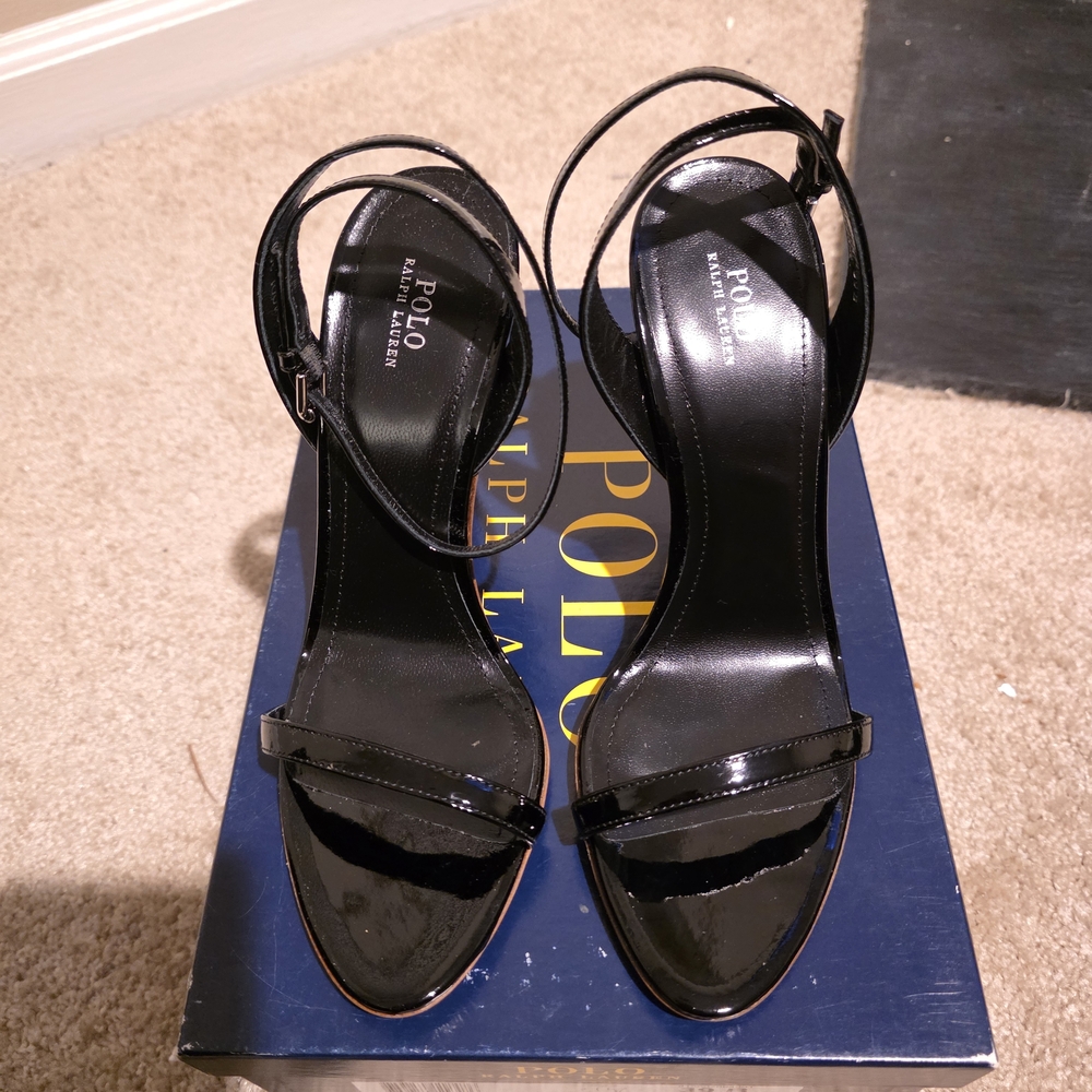 Polo by Ralph Lauren Black Patent Heels